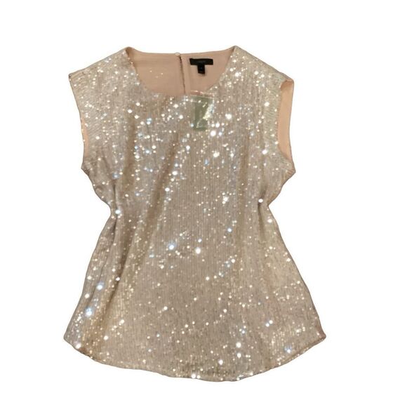 NWT J. CREW E5010 Sequin Holiday Party Top Medium - Picture 4 of 11